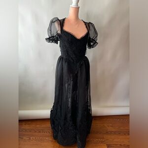 Dolls Kill House of Widow Sable Rose Sanctuary Maxi Dress